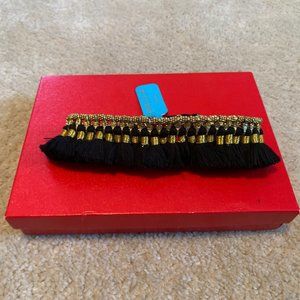 Shiraleah Atlanta Black Tassel Anklet NWT